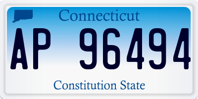 CT license plate AP96494