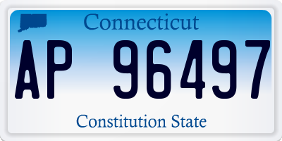 CT license plate AP96497