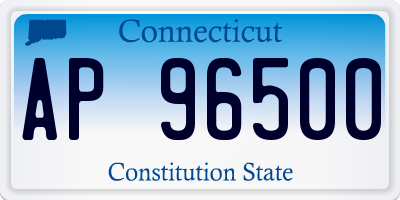 CT license plate AP96500