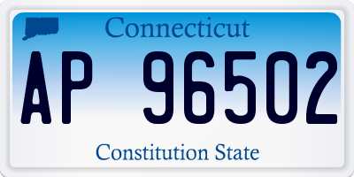 CT license plate AP96502