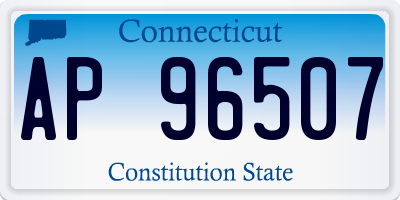 CT license plate AP96507