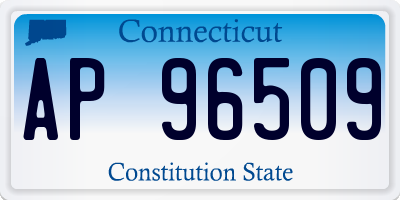 CT license plate AP96509