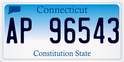 CT license plate AP96543