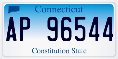 CT license plate AP96544