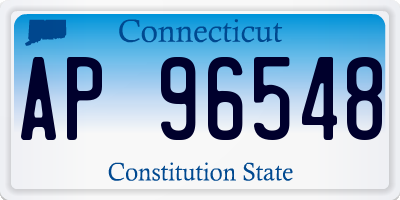 CT license plate AP96548