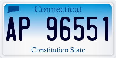 CT license plate AP96551