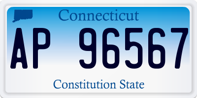 CT license plate AP96567