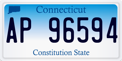 CT license plate AP96594
