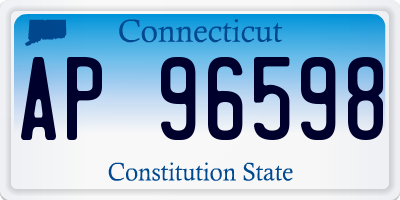 CT license plate AP96598