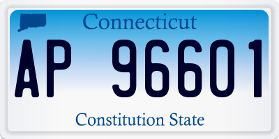 CT license plate AP96601