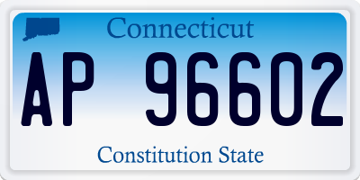 CT license plate AP96602