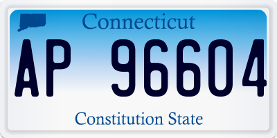 CT license plate AP96604