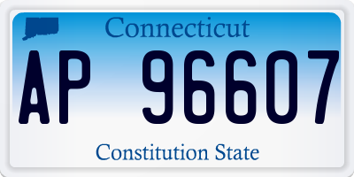 CT license plate AP96607