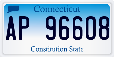 CT license plate AP96608