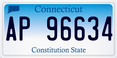 CT license plate AP96634