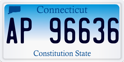 CT license plate AP96636