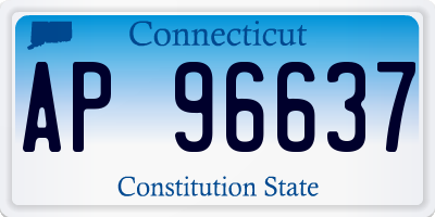 CT license plate AP96637