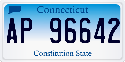 CT license plate AP96642