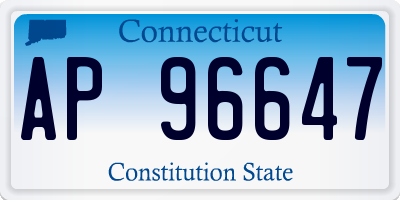 CT license plate AP96647