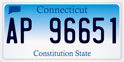 CT license plate AP96651