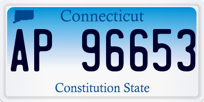 CT license plate AP96653