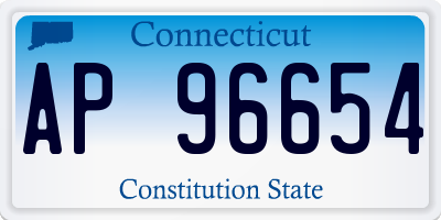 CT license plate AP96654