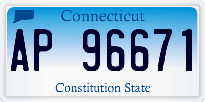 CT license plate AP96671