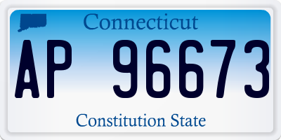 CT license plate AP96673