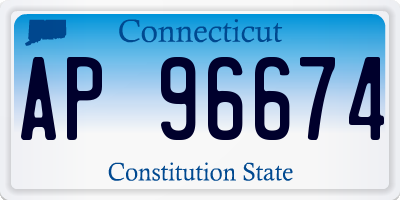 CT license plate AP96674