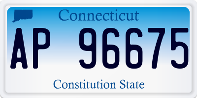 CT license plate AP96675