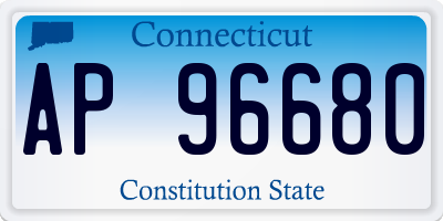 CT license plate AP96680