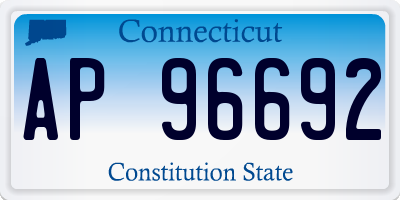 CT license plate AP96692