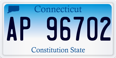 CT license plate AP96702