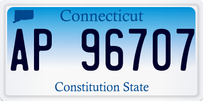 CT license plate AP96707