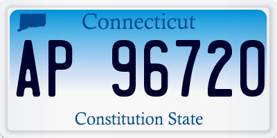 CT license plate AP96720