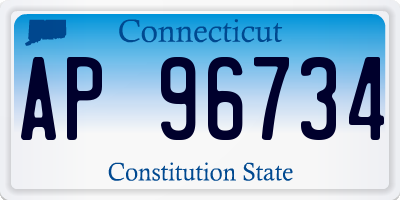 CT license plate AP96734