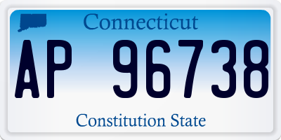 CT license plate AP96738