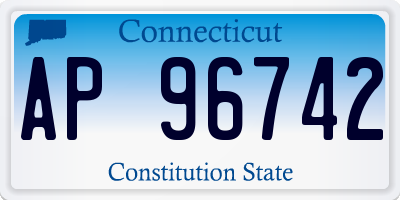 CT license plate AP96742