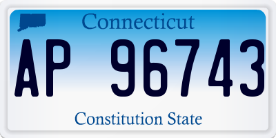 CT license plate AP96743