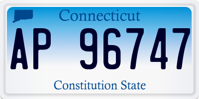 CT license plate AP96747