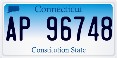 CT license plate AP96748