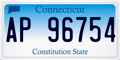 CT license plate AP96754