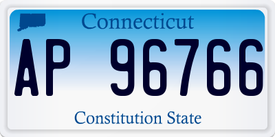 CT license plate AP96766