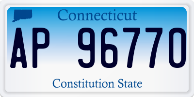 CT license plate AP96770