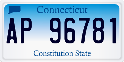 CT license plate AP96781