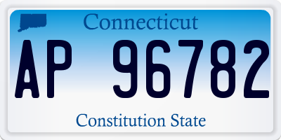 CT license plate AP96782