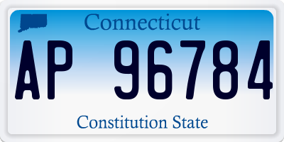 CT license plate AP96784