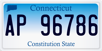 CT license plate AP96786