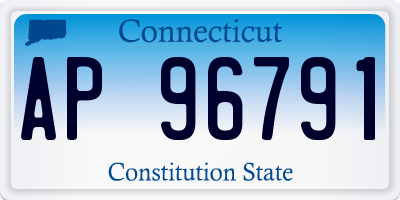 CT license plate AP96791