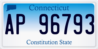 CT license plate AP96793